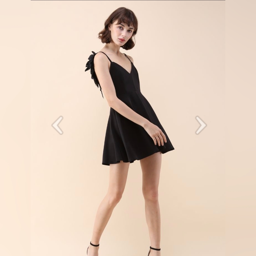 Angel Wings Cami Dress Black L Like New! - Picture 3 of 9